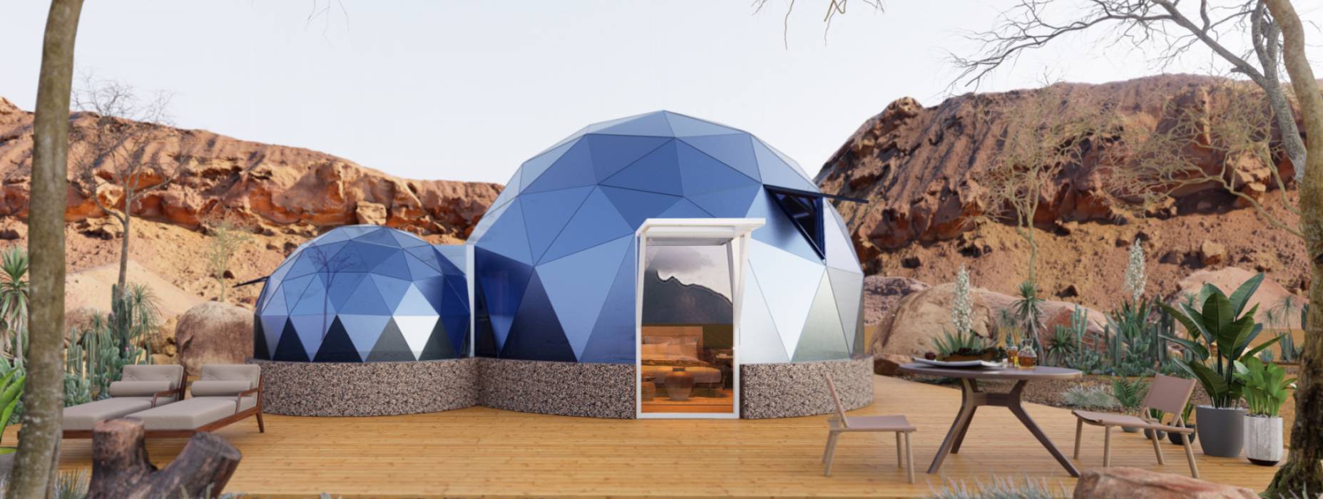 措美县球形智能光伏玻璃星空房